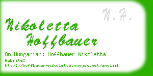 nikoletta hoffbauer business card